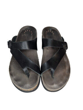 Mephisto Womens Black Leather Helen Sandals Strappy Size 38